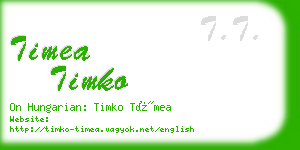 timea timko business card
